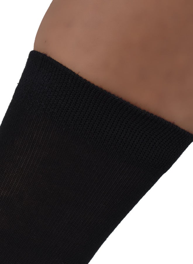 FOOTPRINTS FOOTPRINT Kids 3 Pairs Solid Organic Cotton Calf Length School Socks - Image 3
